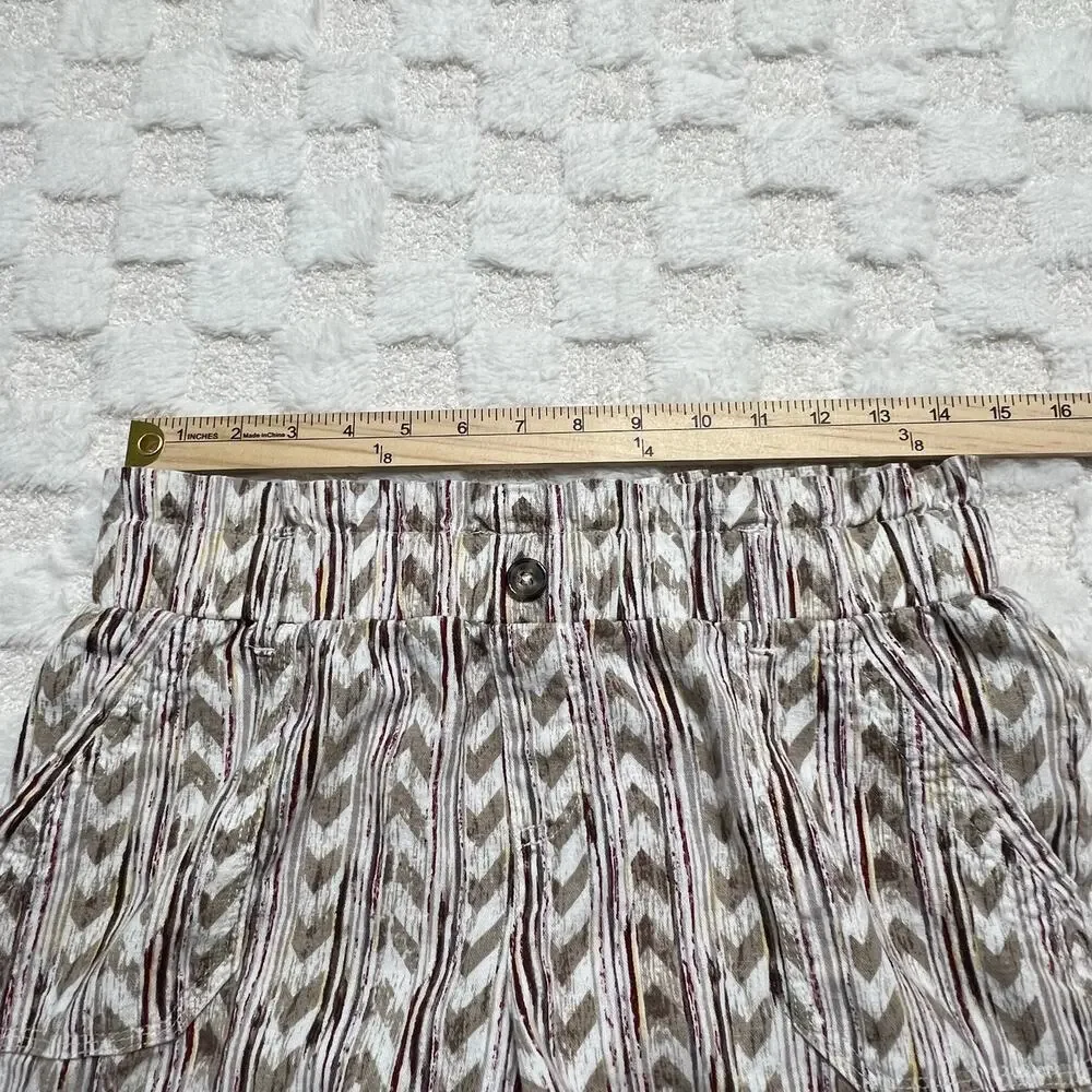 REWASH Linen Blend Wide Leg Pants Women’s Medium Pull On Elastic Waist  Pockets